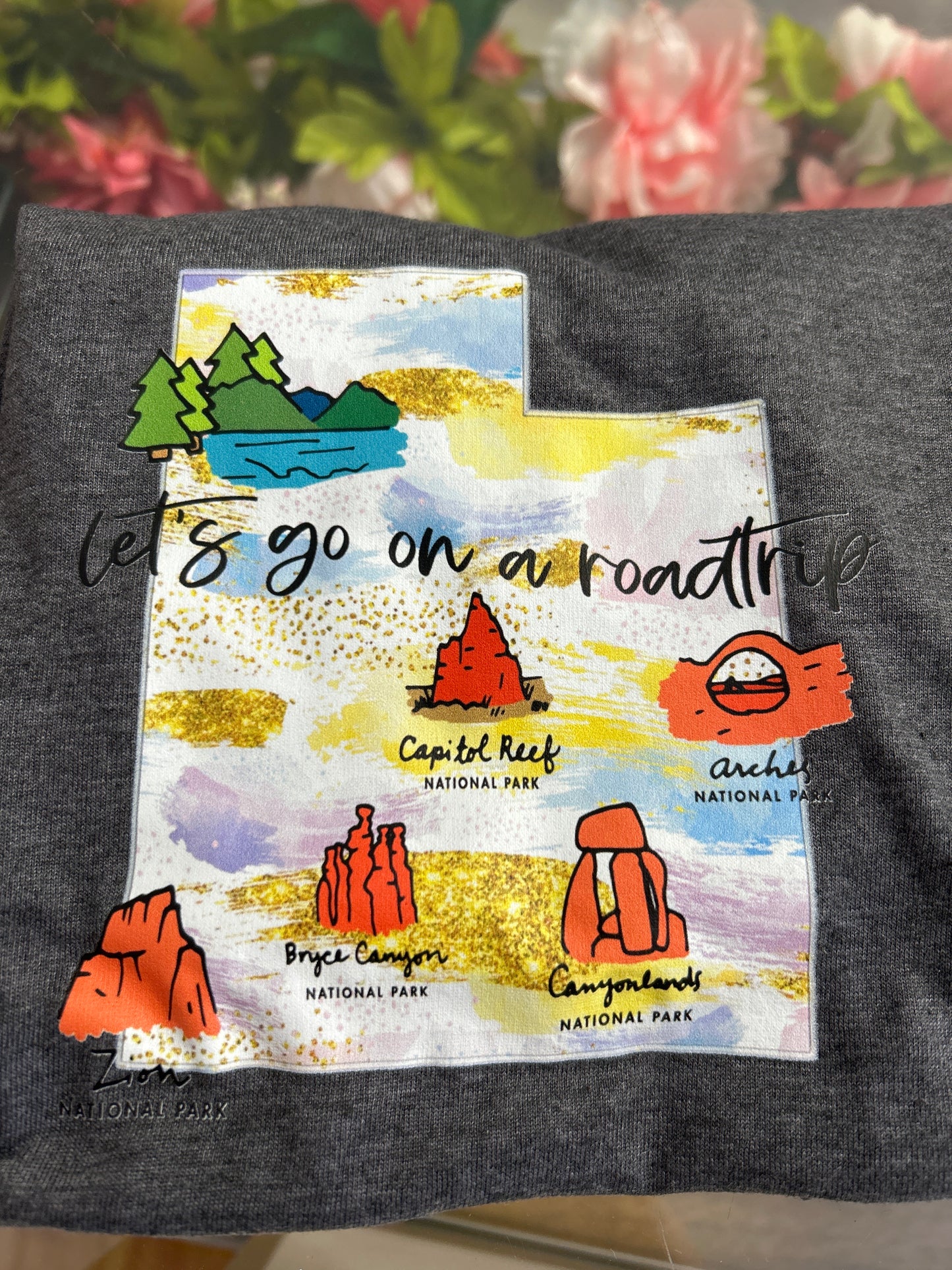 Wild Whimsies - Lets Go On a Roadtrip Youth Tee