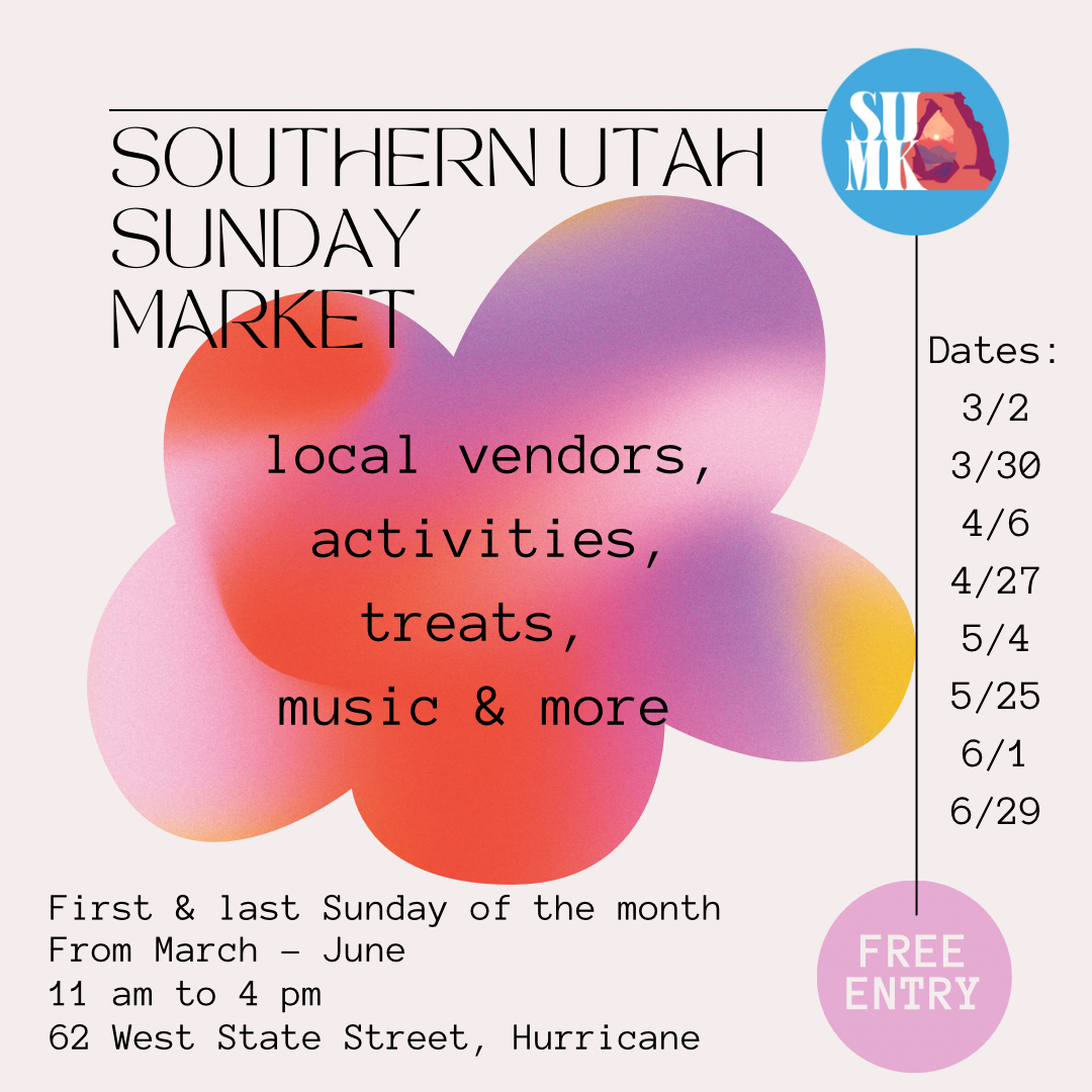 Southern Utah Sunday Market Vendor Fee - 3/2
