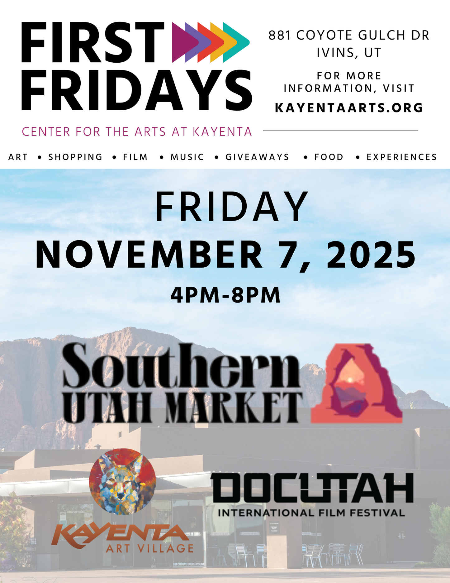 First Fridays at Kayenta - READ DESCRIPTION