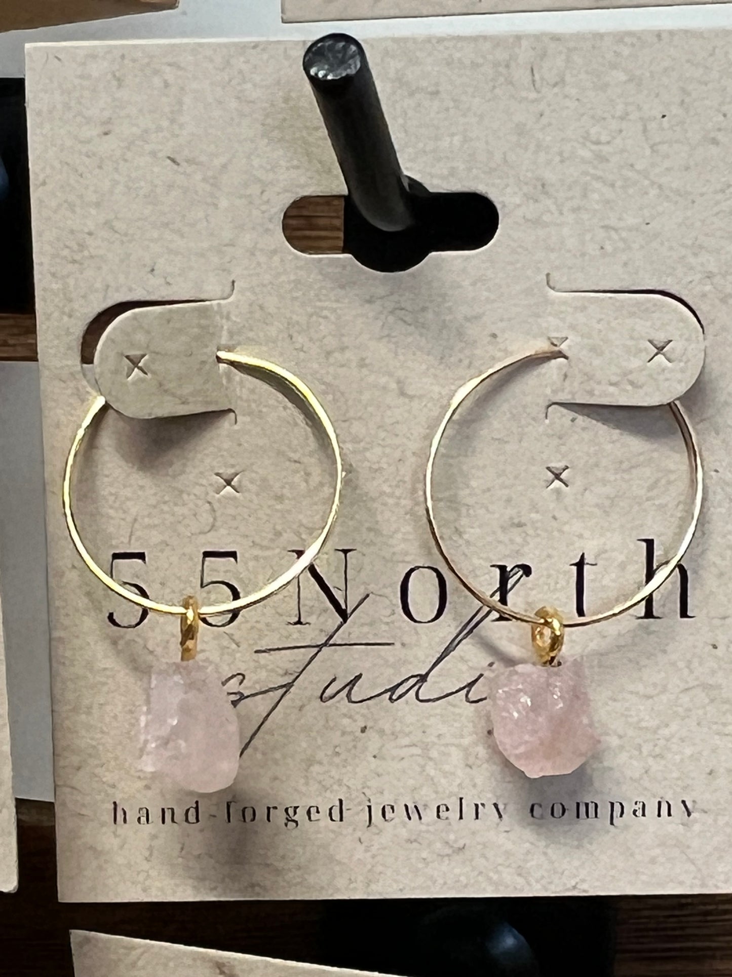 55 North Studio - Crystal, or Stone Hoops