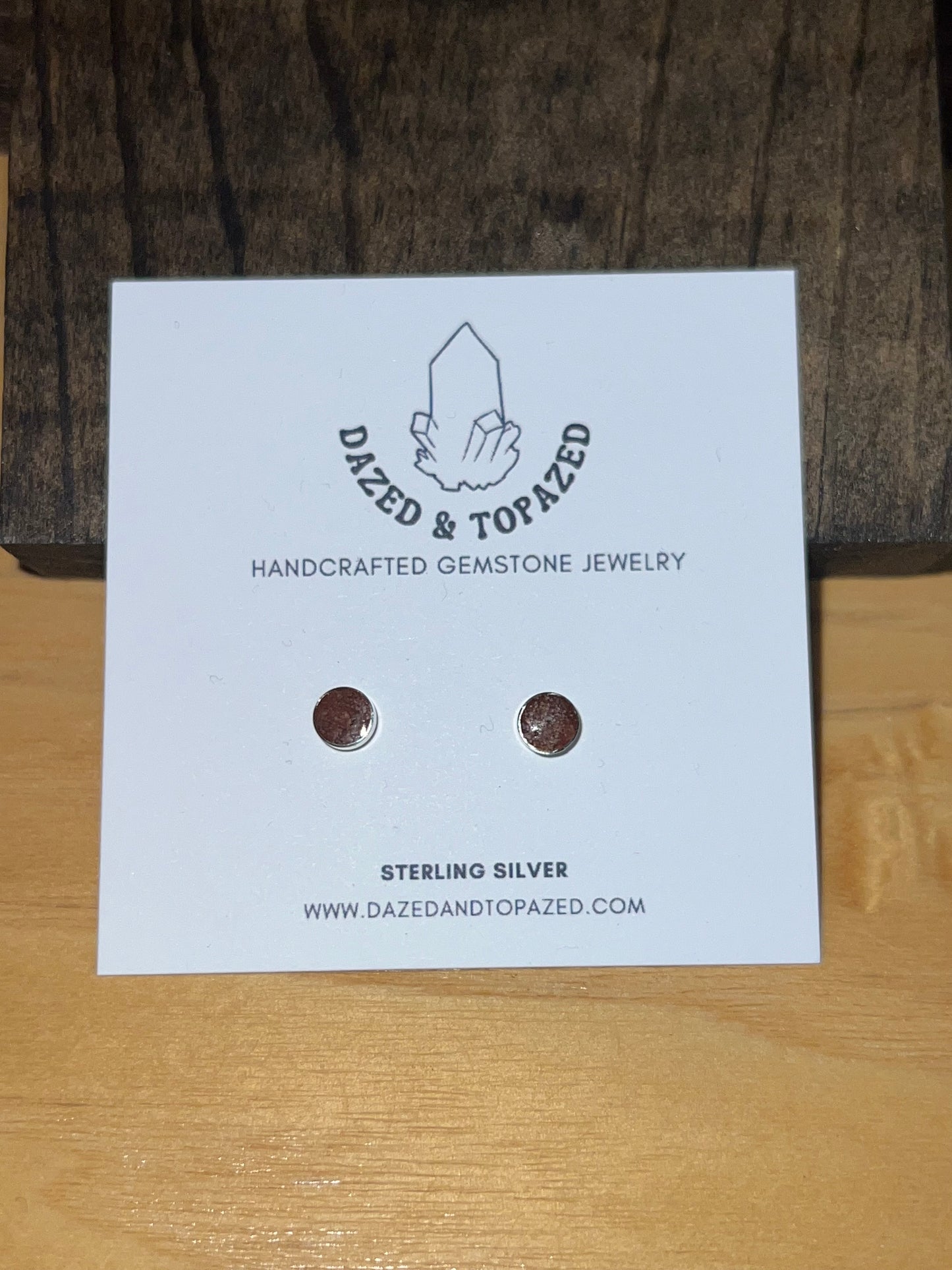 Dazed & Topazed - Red Sand Stud Earrings