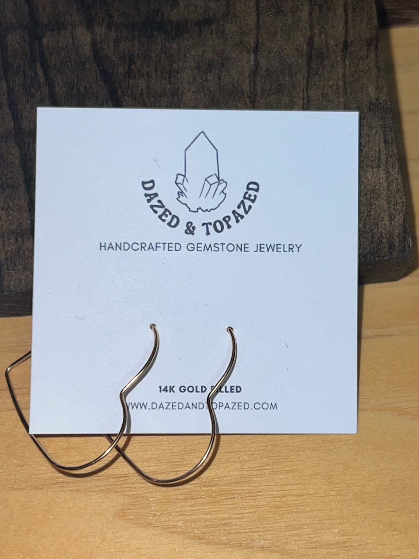 Dazed & Topazed - Heart Hoops Gold