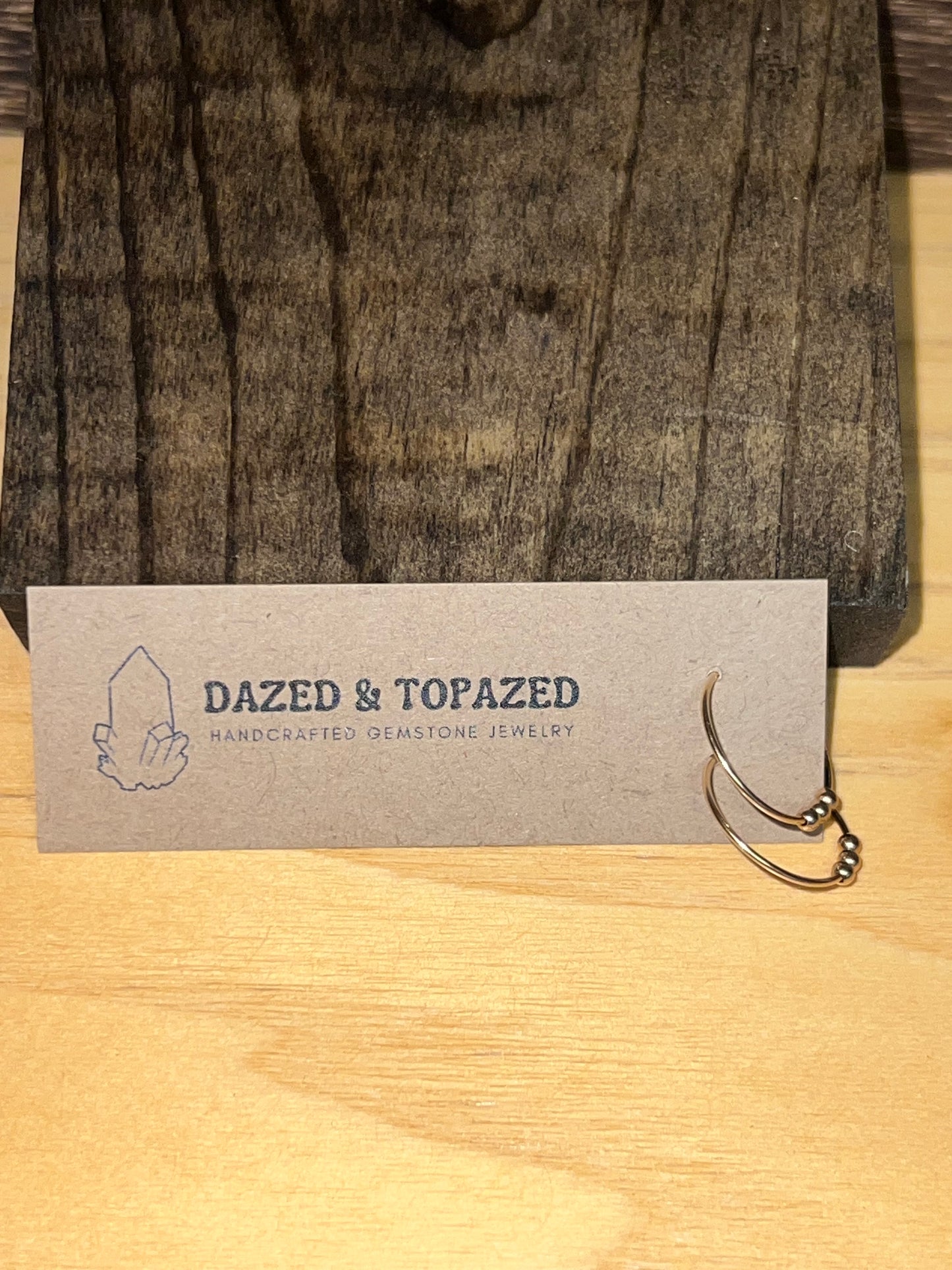 Dazed & Topazed - Beaded Hoops (Gold)