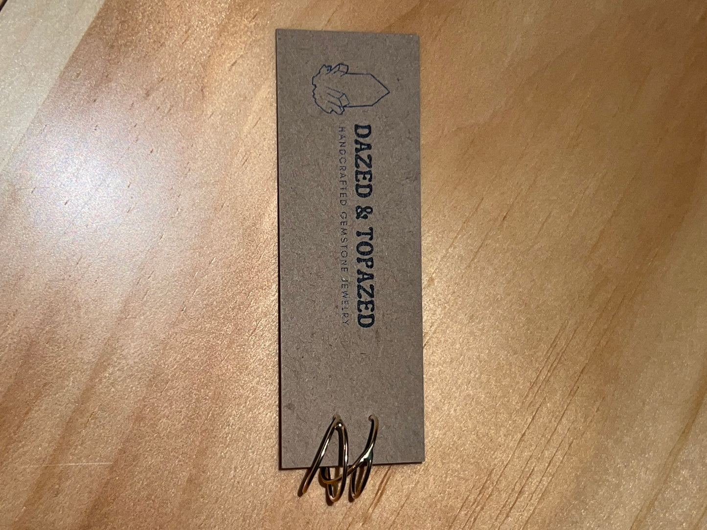 Dazed & Topazed - Half Moon Hoop Earrings Sterling Silver