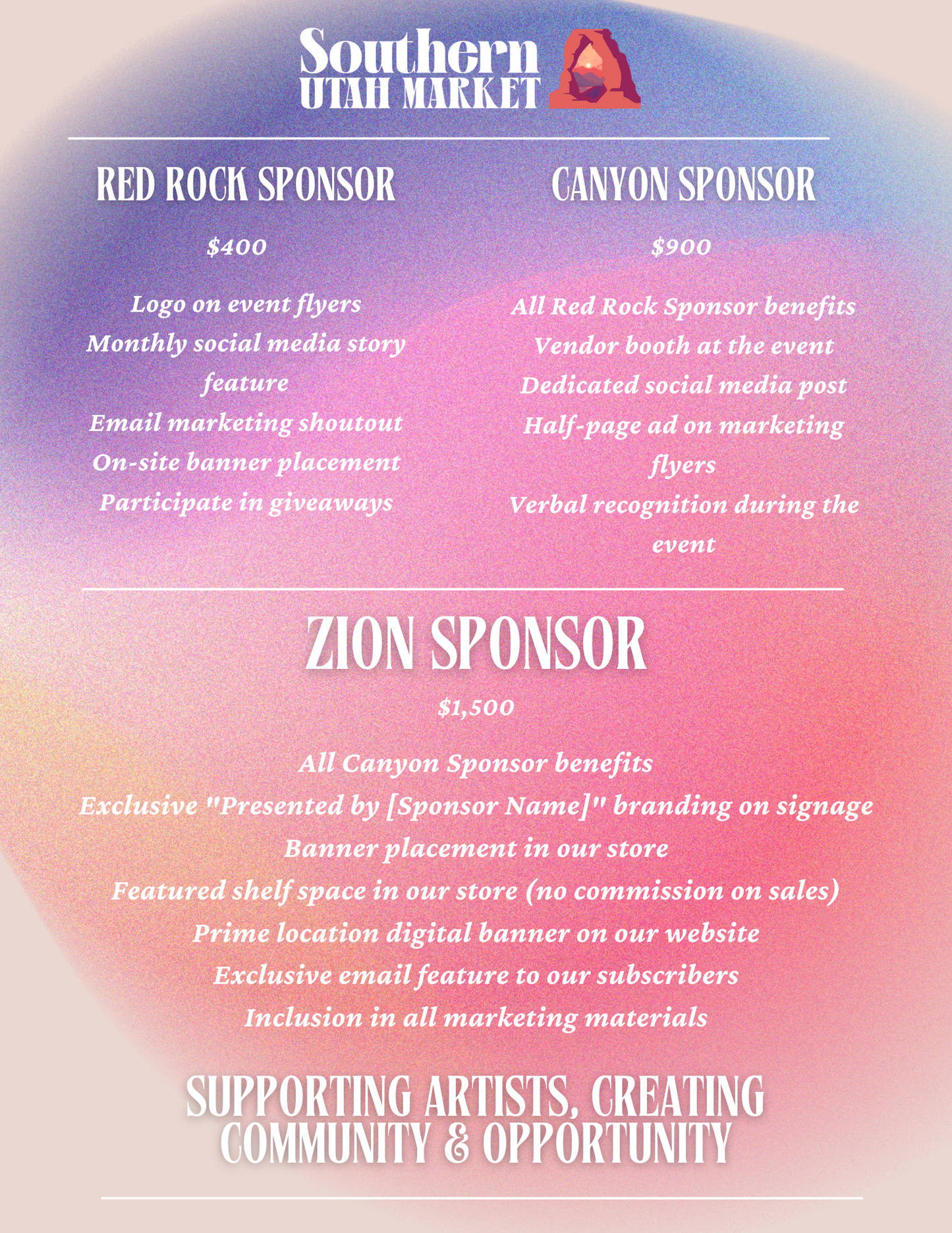 Sponsor Southern Utah Market