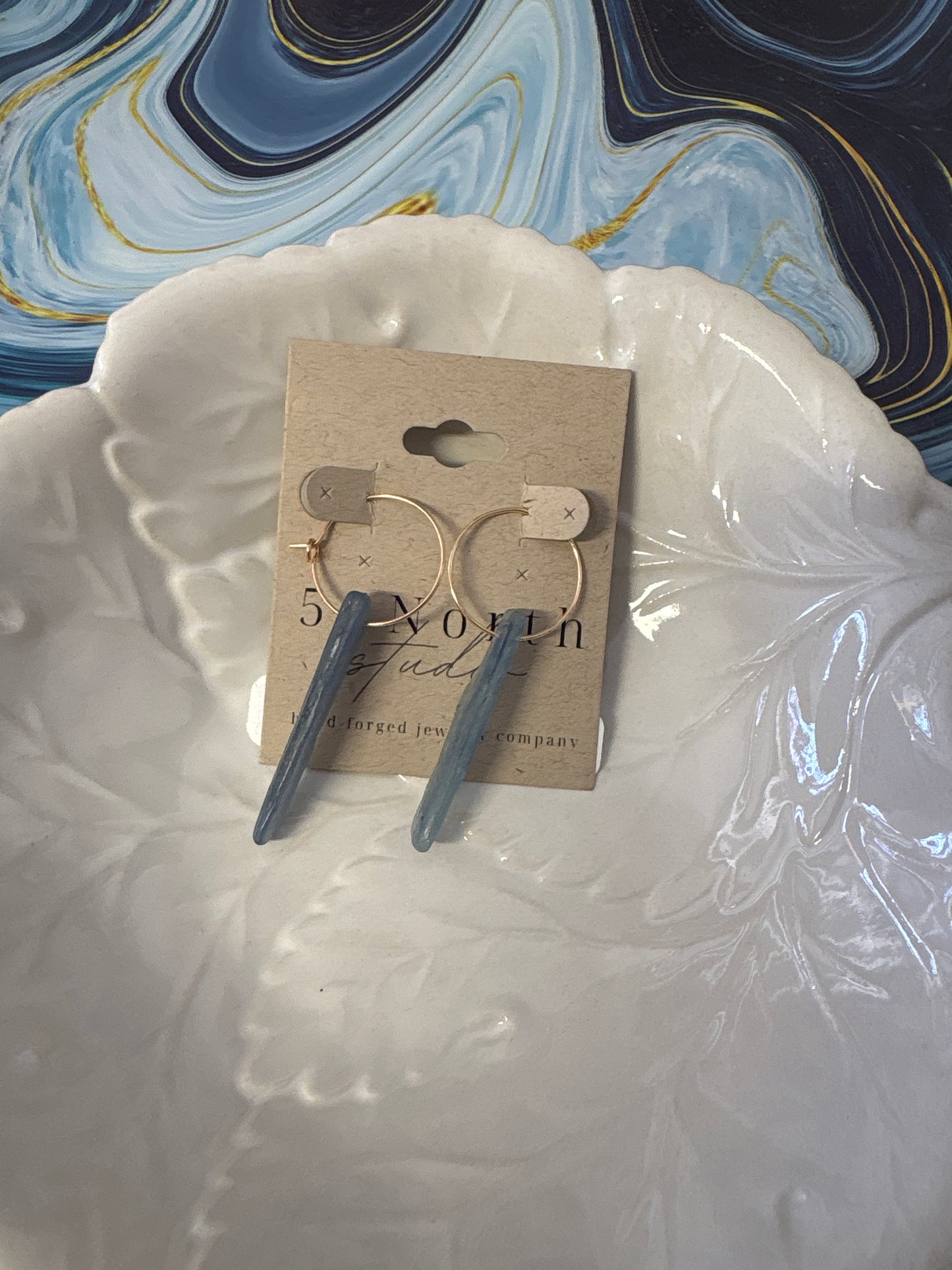 55 North Studio - Kyanite Gold Filled Hoops