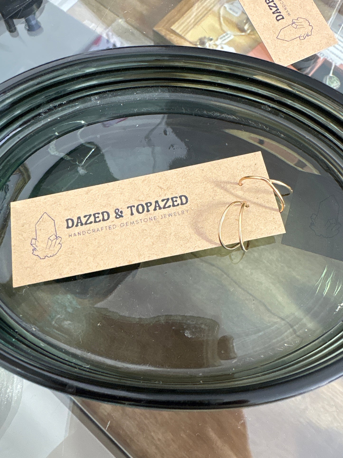 Dazed & Topazed - Half moon Hoop (Gold)