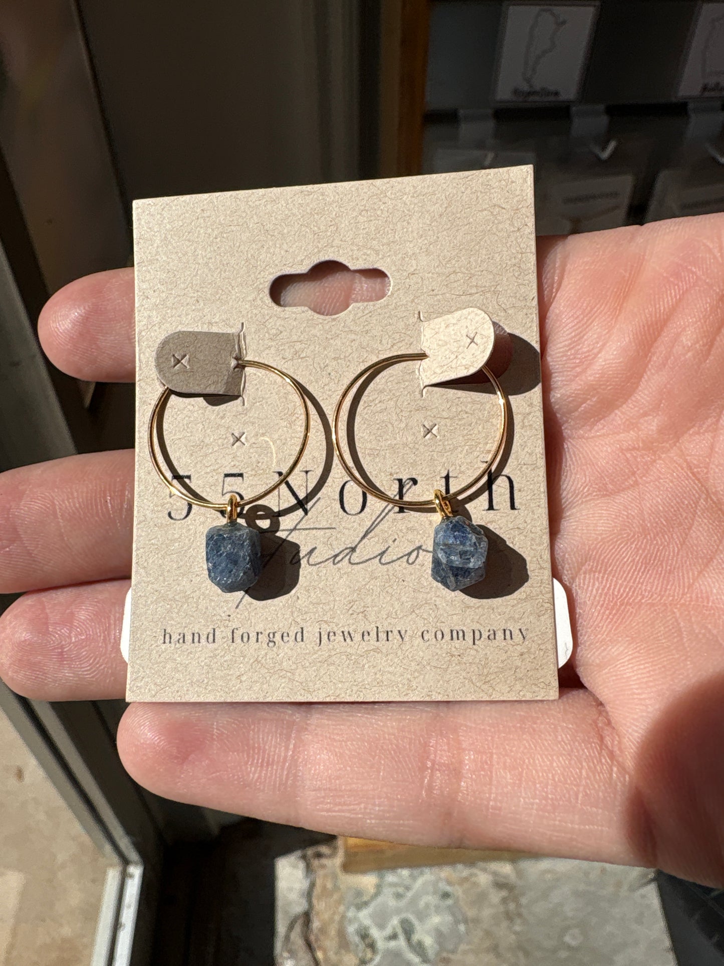 55 North Studio - Crystal, or Stone Hoops