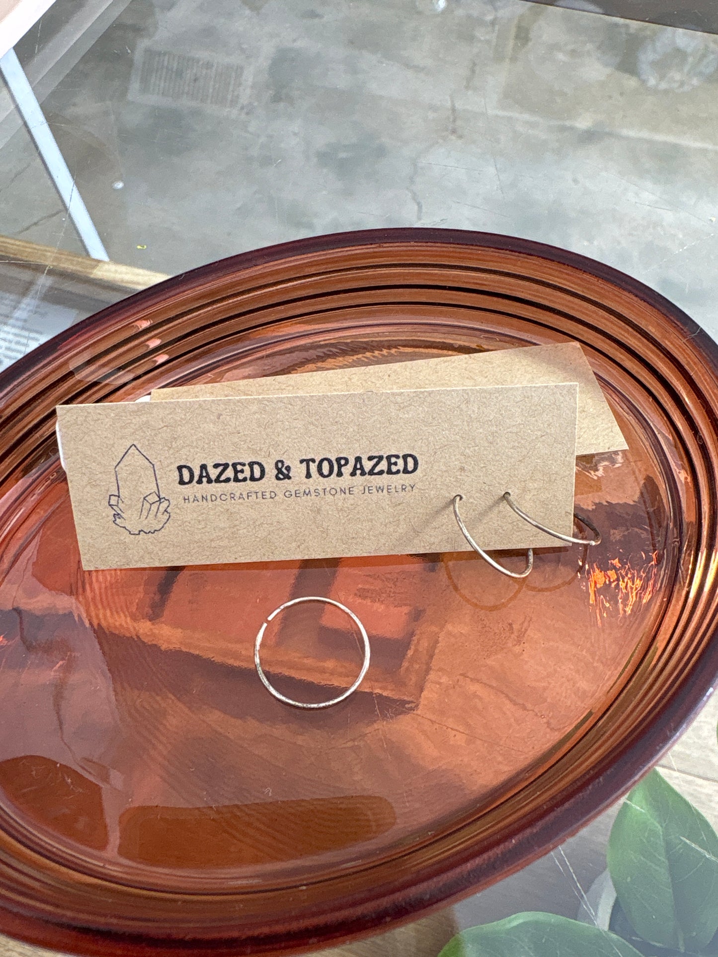 Dazed & Topazed - Seamless Hoop Earrings Sterling