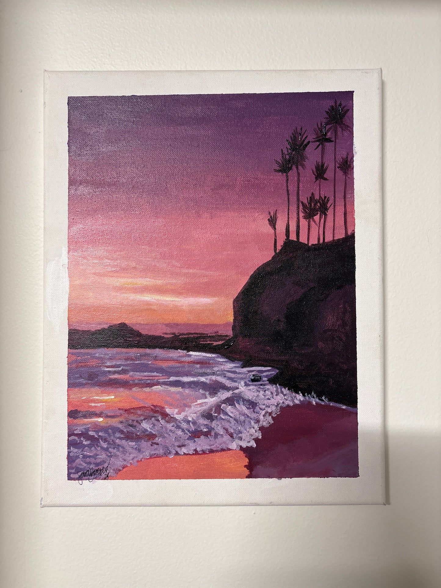 Sara Barker Art - Pink sunset