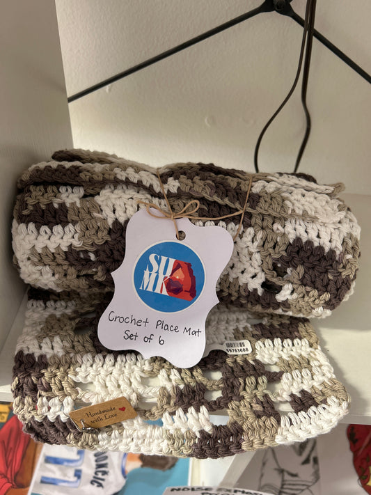 Southern Utah Market - Crochet Camo Place Mat Set of 6