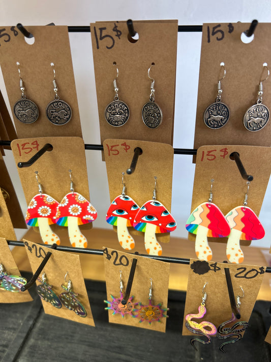 Beatifically G - Mushroom Earrings