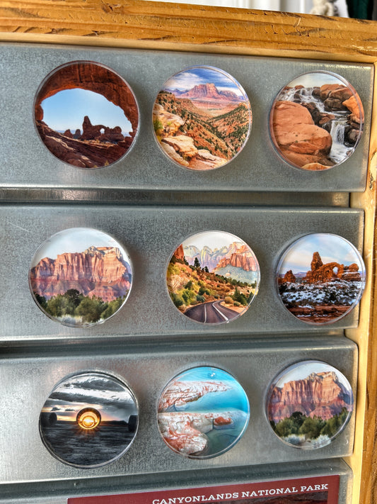 Wilde Collective - Utah Landscape Circle Magnets