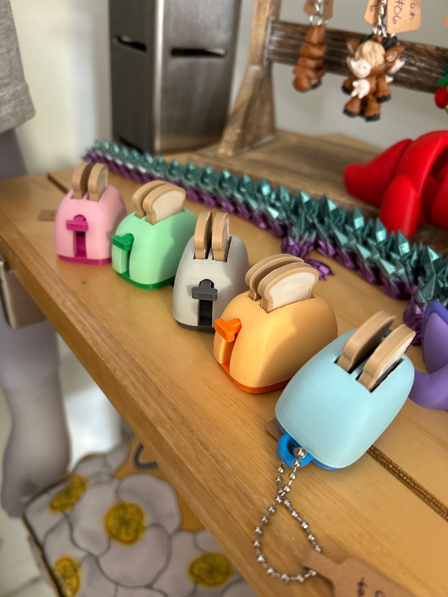 Omni 3D -  Toaster Clicker Button Keychain