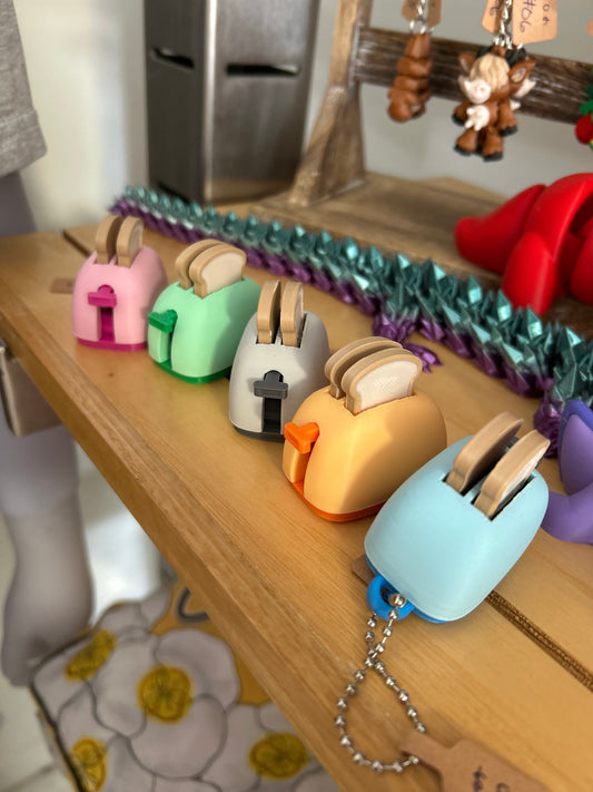 Omni 3D -  Toaster Clicker Button Keychain