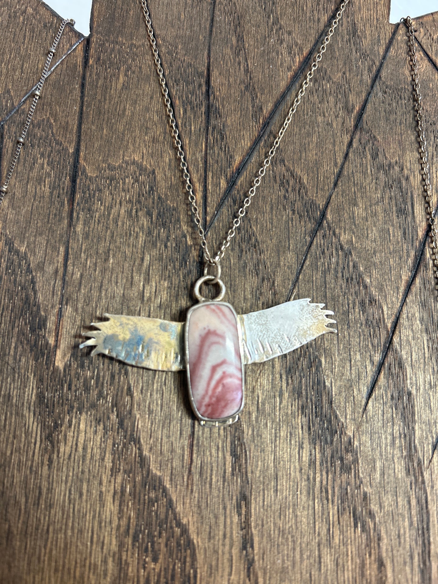 Dazed & Topazed - Utah Rhyolite Soaring Hawk Pendant