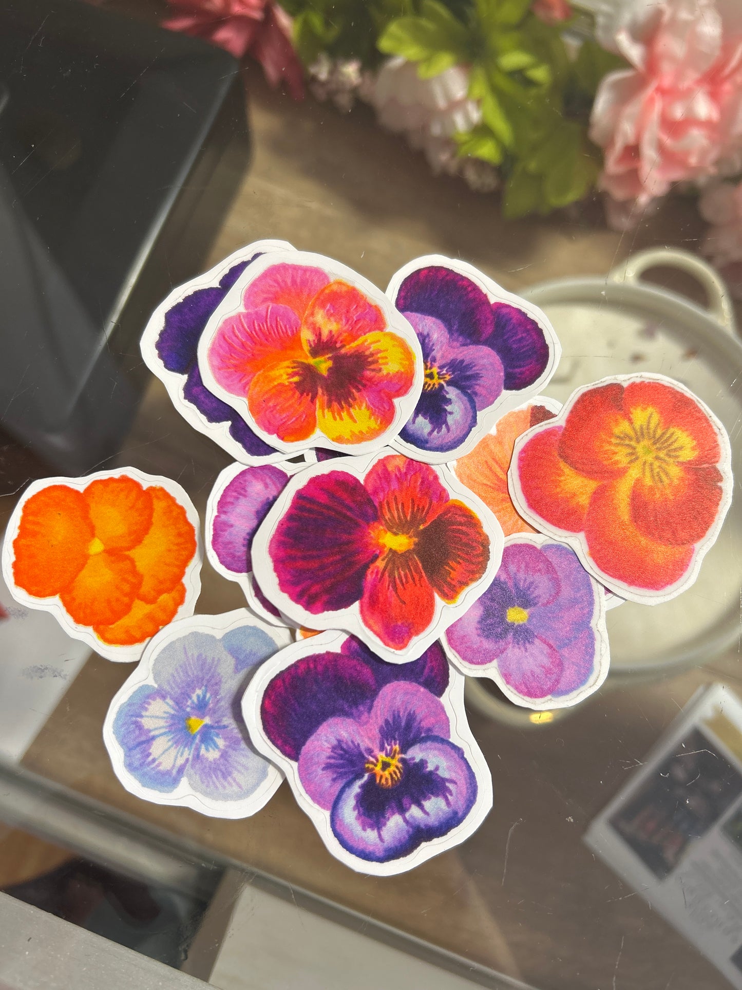 Scarlet Paintbrush Studio - Pansy Flower Sticker