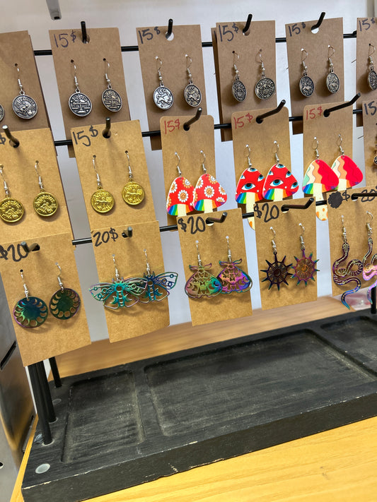 Beatifically G - Rainbow Metal Earrings
