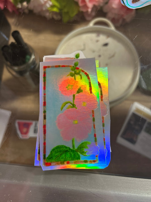 Scarlet Paintbrush Studio - Iridescent Flower Sticker