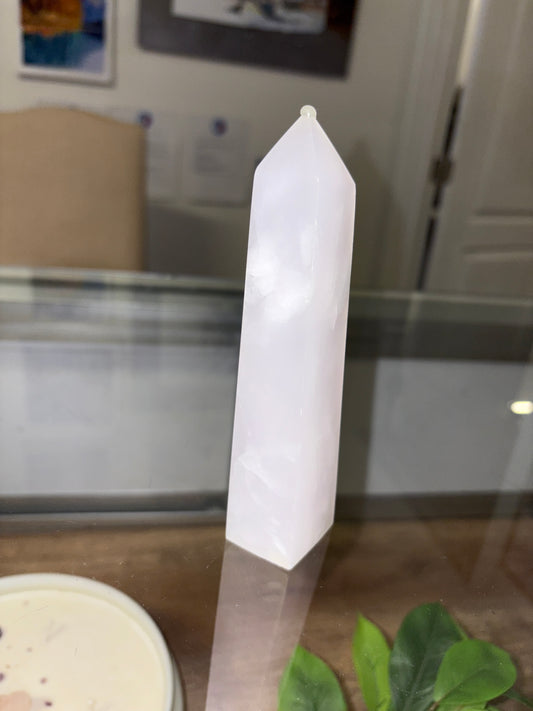 Agateway Apothecary- Pink Mangano Calcite Tower