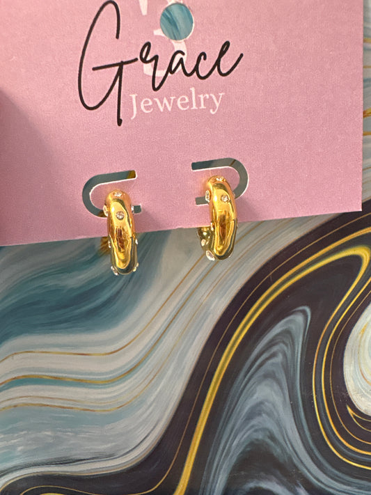 3 Grace Jewelry - Diamond Huggies